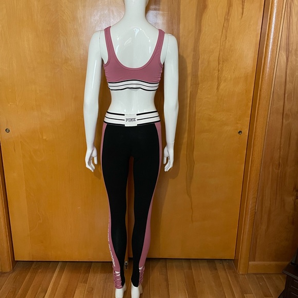 Victoria’s Secret Pink Sports Bra Size Medium Leggings Size Small Strappy - Picture 8 of 13